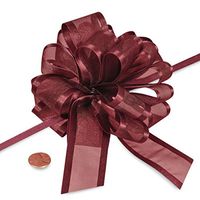 Wine Arabesque Ribbon Bow, 6"