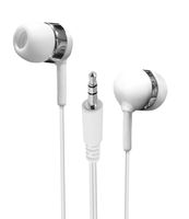 Bulk Pack of 10 Bulk White in-Ear Earbuds/Earphones with Extra Long Wire and Soft Silicone Tips.
