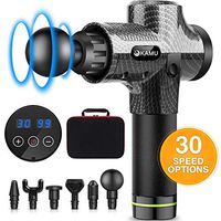 Muscle Massage Gun for Athletes, Deep Tissue Percussion Electric Muscle Massager Portable Brushless Sports Drill 6 Different Heads 30 Adjustable Speed Vibration for Soreness and Stiffness Relief