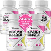 Immune Booster Vitamin C Zinc Immune Support Fast Acting Antioxidant w/ Vitamin D, B6, B12, E Supplement Capsules Faster Than Lozenges Gummies or Syrup Great for Kids, Adults & Seniors GMO Gluten Free