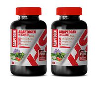 Brain Health Formula - ADAPTOGEN Complex with ASHWAGANDHA Astragalus MACA Root - panax Ginseng Capsules - 2 Bottles 120 Vegetable Capsules