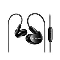 Pandaie in-Ear Headphone Earphone 1PC Super Bass Stereo 3.5mm in-Ear Earphone Sport Headset with Mic for iPhone Samsung Huawei HTC Xiaomi Nokia Galaxy Note A3 4 5 6 7 8 Plus Ascend LG (Black)