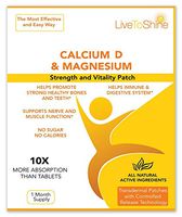 Calcium Magnesium Patch with D3 – Natural High Absorption Womens Hot Flash Relief and Menopause Support – USA made by Live To Shine