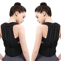 Aisprts Upper Back Support, Posture Corrector for Shoulder, Neck, Clavicle Pain Relief, Adjustable Full Back Brace (XL)