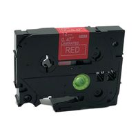 QPMY 1 Pack Compatible for Brother P-Touch Laminated TZ TZe Label Tape Cartridge 12mm x 8m (TZ-435 TZe-435 White on Red)