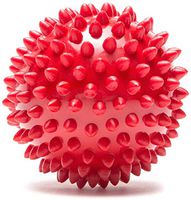 Bcurb Spiky Massage Ball for Total Body Myofascial Release and Self Massage, Perfect for Plantar Fasciitis, Golfers Elbow and Tennis Elbow (Red - 1 Ball)
