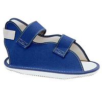 FLA Orthopedics 43-101408 Canvas Rocker Bottom Cast Shoe, Small Blue