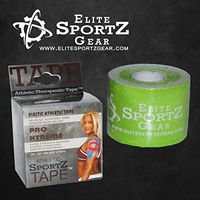 Lime Green - Athletic Sportz Tape™ Pro Extreme Therapeutic Elastic Kinesiology Sports Tape, 20 Pre Cut 10 inch Strips, 100% Synthetic Water Resistant Breathable