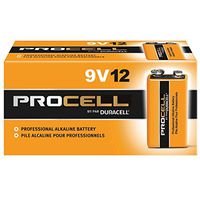 Duracell Procell Alkaline Batteries, 9V, 12/Box