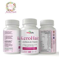 KeroHair Biotin Vitamin Capsules for Hair Growth - Skin and Nail Strengthener Growth Supplement for Women and Men / Kerotin Formula