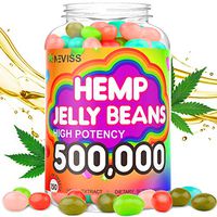 Hemp Jelly Beans for Pain and Anxiety 500,000, Stress & Inflammation Relief, Sleep, Relaxation, Calm & Mood Support - Organic Hemp Jelly Beans 150cts