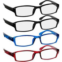 Reading Glasses 2.75 2 Black Red Blue Fashion Readers for Men & Women - Spring Arms & Dura-Tight Screws Have a Stylish Look and Crystal Clear Vision When You Need It!