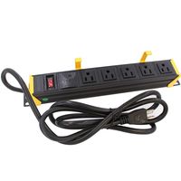 PDU Rackmount UL 15Amp 5 Outlets Power Strip Surge Protection 1U/15A/110V 6.5ft 14AWG Power Cord, SPD Thunderproof 1050J, 360 Degree Rotation