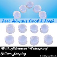 8pcs Waterproof Soft Silicone Non Sticky Easy to Wear Noise Reducing Earplug