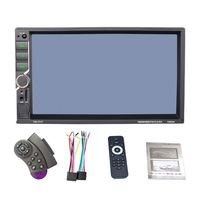 REAKOSOUND 7 Inch 2DIN Car Multimedia Player Universal DC12V 1080P Video Player Steering Wheel Control FM Radio Bluetooth Hands-Free Calls Dual USB QC Charging Mirror Link