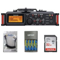 Tascam DR-70D 4-Channel Audio Recorder For DSLR Camera, Acc Bundle. Kit #DR70DK