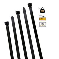 BuyCableTies Extra Heavy Duty Cable Ties - 250 lb Rated (22 inch - 25 pk, Black)