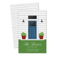 Front Door Personalized Moving Announcement - Blue