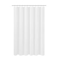 N&Y HOME Fabric Shower Curtain Liner 69 x 70 inches, Hotel Quality, Washable, Water Resistant White Spa Bathroom Curtains with Grommets, 69x70