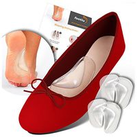 FOOTIU Arch Support Shoe Insert for Flat Feet, Plantar Fasciitis Insoles, Relieve Pain for Women and Men (2-Pairs)