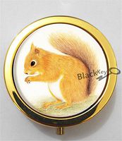 BlackKey Squirrel 3-Compartment Decorative Pocket Gift Box Case Organizer for Pill, Color 2 -2226