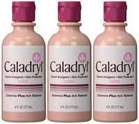 Caladryl Lotion, Calamine Plus Itch Reliever, 6-Ounce Bottles (Pack of 3)