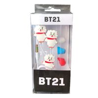 Nuofeng - Kpop BTS Bangtan Boys Earphone Cartoon Earbuds Music Headphones Long Line Headphones Plastic(H04)
