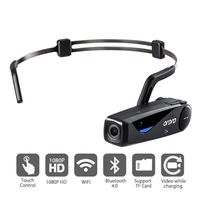Wearable Video Camera, ORDRO EP5 Head Action Mini DV Camcorder Full HD 1080P 30FPS Video Camera WiFi Camcorder for Web Celebrity Recording/Sharing with 90° Wide Angle Lens