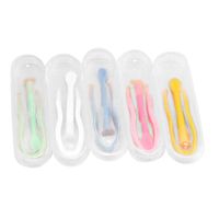 Healifty 5pcs Contact Lenses Inserter Remover Lenses Tweezers Suction Stick for Travel Home Office