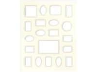 PA Framing, Double Specialty Mat, 20 Openings, 16 x 20 Inches Frame - Cream Core/Antique White Upper and Inner Mat