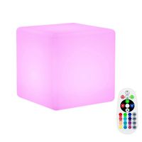 WONFAST LED Cube Floating Light, Waterproof Rechargeable Glow LED Decorative Light Mood Lighting Bedroom Lamp with 16 RGB Colors and Remote Control (20CM/7.9'')