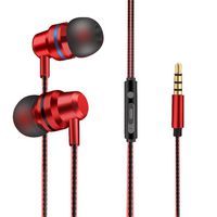 Zippem Wired Sweatproof Earphone Noise Cancelling Music in-Ear Headset with Mic Corded Headsets