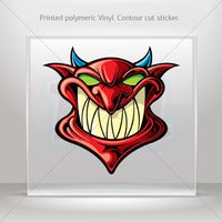 Decals Decal Demon Evil Devil Decorative Motorbike Bicycle Vehicle ATV Racing (4 X 3.75 In)