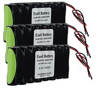 3pc 9.6V Custom NiMH 2100mAh Battery for Pk 6" Bare Lead NT8JY Futaba 4NBL/BF/BP
