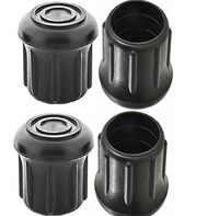 Lot of 4 Heavy Duty Rubber Cane,Walking Stick,Crutch,Walker Tip/End/Feet 1"