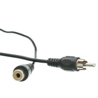 ACL 12 Feet RCA Male to RCA Female Audio/Video Extension Cable for Stereo Equipment, DVD Players, TVs, Black, 1 Pack