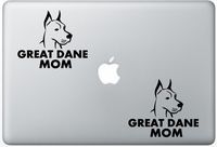 Great Dane Mom ArcDecals78600646 Set Of Two (2x) , Decal , Sticker , Laptop , Ipad , Car , Truck