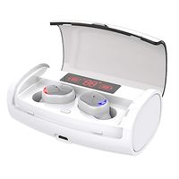 IPX5 Waterproof Wireless Earbuds - Bluetooth Headphones Extreme Subwoofer Bass True Wireless Earbuds Mic Bluetooth 5.0, Mini Charging Case CVC6.0+DSP Dual Noise Reduction 3D HiFi Stereo (White)