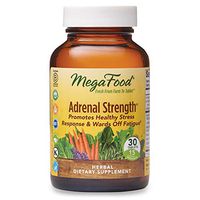 MegaFood, Adrenal Strength, Supports a Healthy Stress Response, Herbal Supplement, Gluten Free, Vegetarian, 30 Tablets (15 Servings) (FFP)