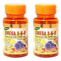 Shrey's Flaxseed Oil Omega 369 (Cold Pressed) - 60 Capsules (1000 mg)