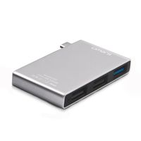 Omars Type-C USB-C USB 3.0 3 in 1 Combo Aluminum Hub Compatible with MacBook Air, MacBook, MacBook Pro and Other All USB A or C Computers, Multi-Port Adapter with USB 3.0 & USB 2.0 Ports(Space Gray)