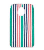 Linteum Textile Terry Adult Bibs with Velcro Closure 18x36 in. 12-Pack Multicolor