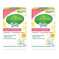 Culturelle Baby Calm + Comfort Probiotics + Chamomile Drops | Helps Reduce Occasional Infant Digestive Upset, 0.29 fl. oz. Drops - 2 Pack