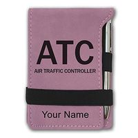 Mini Notepad, ATC Air Traffic Controller, Personalized Engraving Included (Pink)