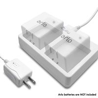 Charger for Arlo Netgear Batteries (2 Ports White) - for Arlo Security Light & Arlo Pro Smart Home Cameras & Arlo Pro 2 & Arlo Go Batteries VMA4410 ALS1101 ALS1101 by Sully