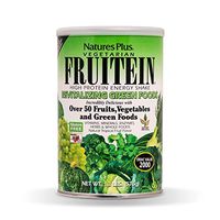 NaturesPlus Fruitein Revitalizing Green Foods High Protein Energy Shake - Tropical Fruit Flavor - 1.3 lbs, Vegetarian Powder - Plant-Based Meal Replacement - Non-GMO, Gluten-Free - 16 Servings