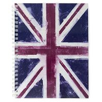 Monster Stationery - A4 Lined Notebook - 160 Perforated 80gsm Pages - Made in UK - Distressed Flag Series - Union Jack