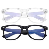 Blue Light Blocking Glasses Large Face Square/Semi-Rimless Computer Game Glasses