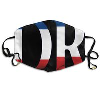 Unisex Flag Dominican Republic Printed Cotton Mouth-Masks Face Mask Polyester Anti-dust Masks