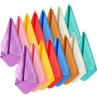 16 Pieces Face Makeup Cleansing Cloth Soft Facial Remover Cloth Microfiber Wash Cloth for Face,12 x 12 Inch